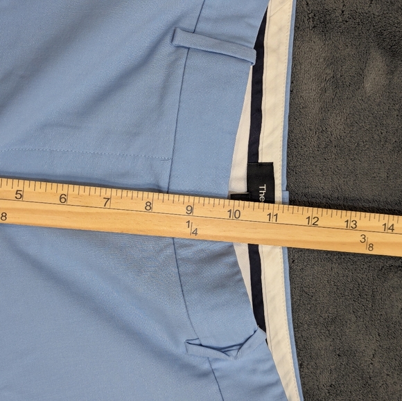 THEORY Treeca Cropped Wool-blend Slim-leg Blue Pants Women's Size 4 Office Attir - Picture 9 of 13